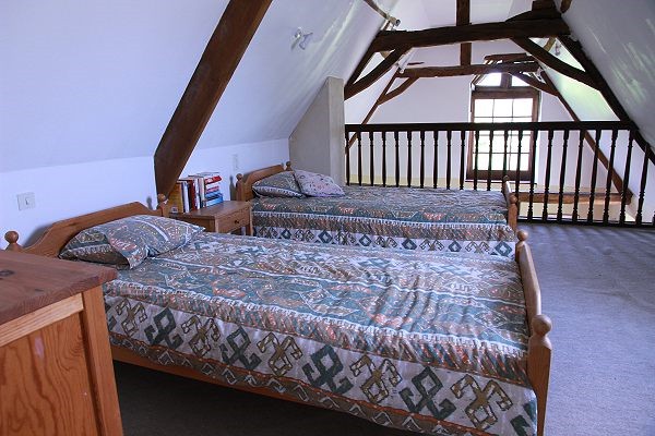The mezanine bedroom
